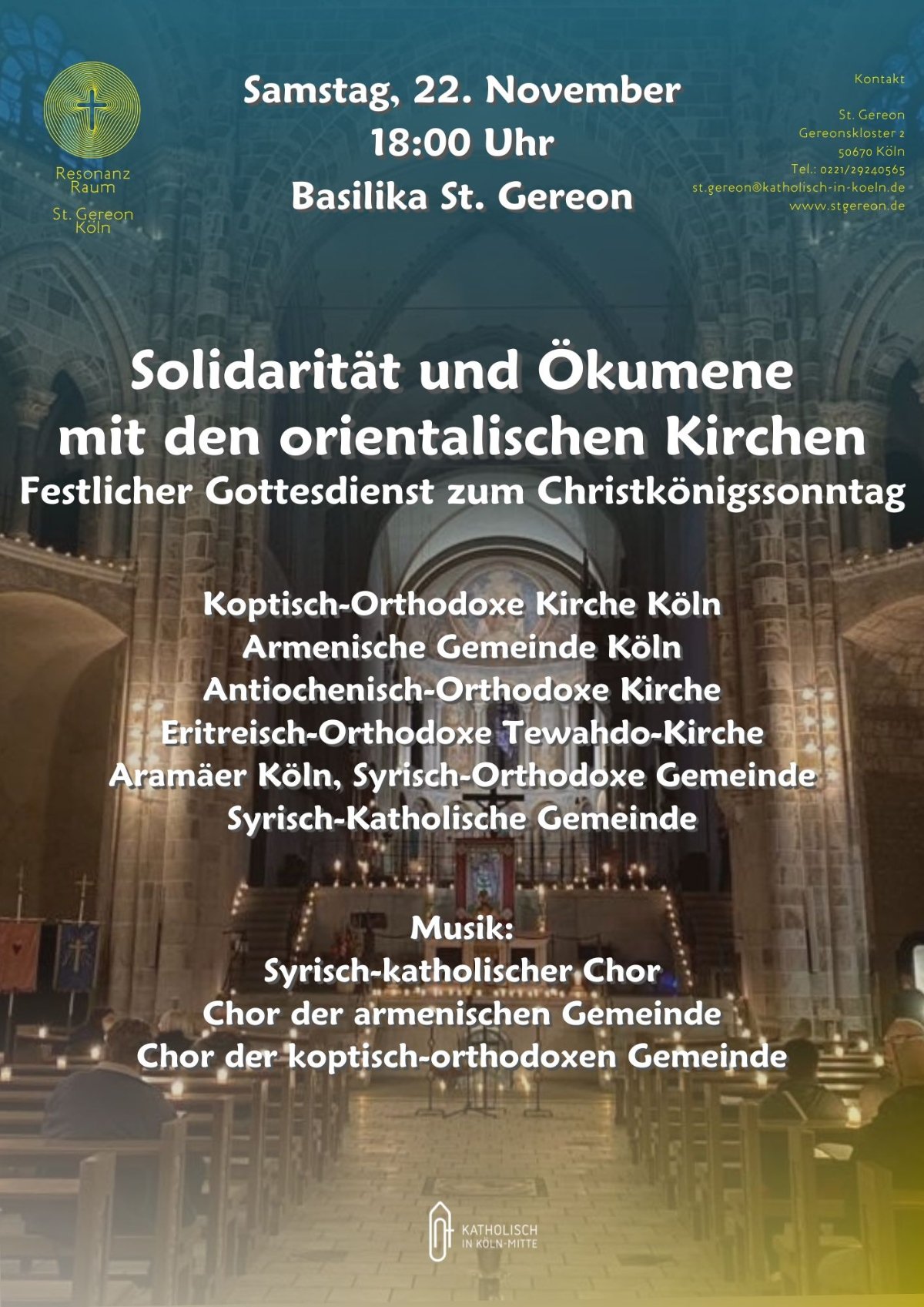 Plakat Solidarität und Ökumene mit den orientalischen Kirchen