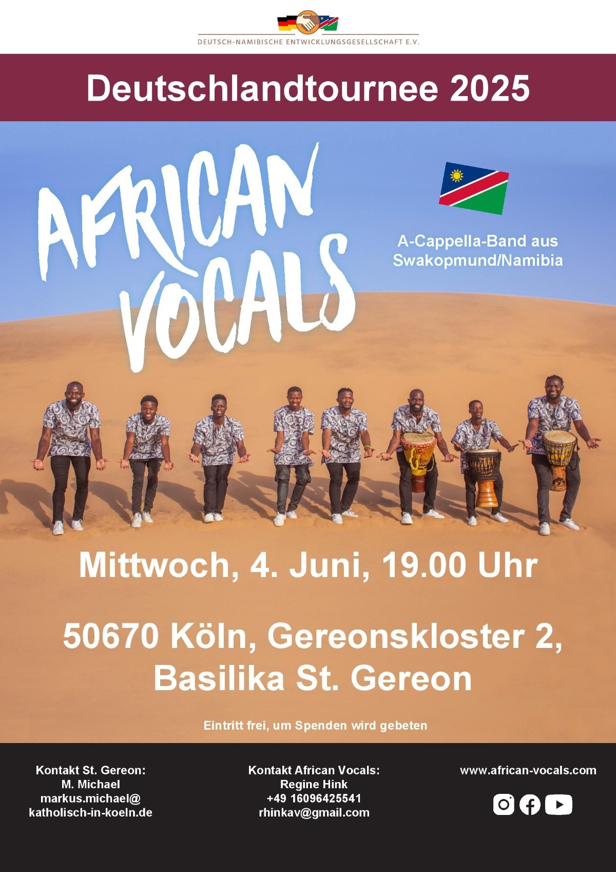 Plakat_African-Vocals_2025_Köln-St Gereon (c) Regine Hink