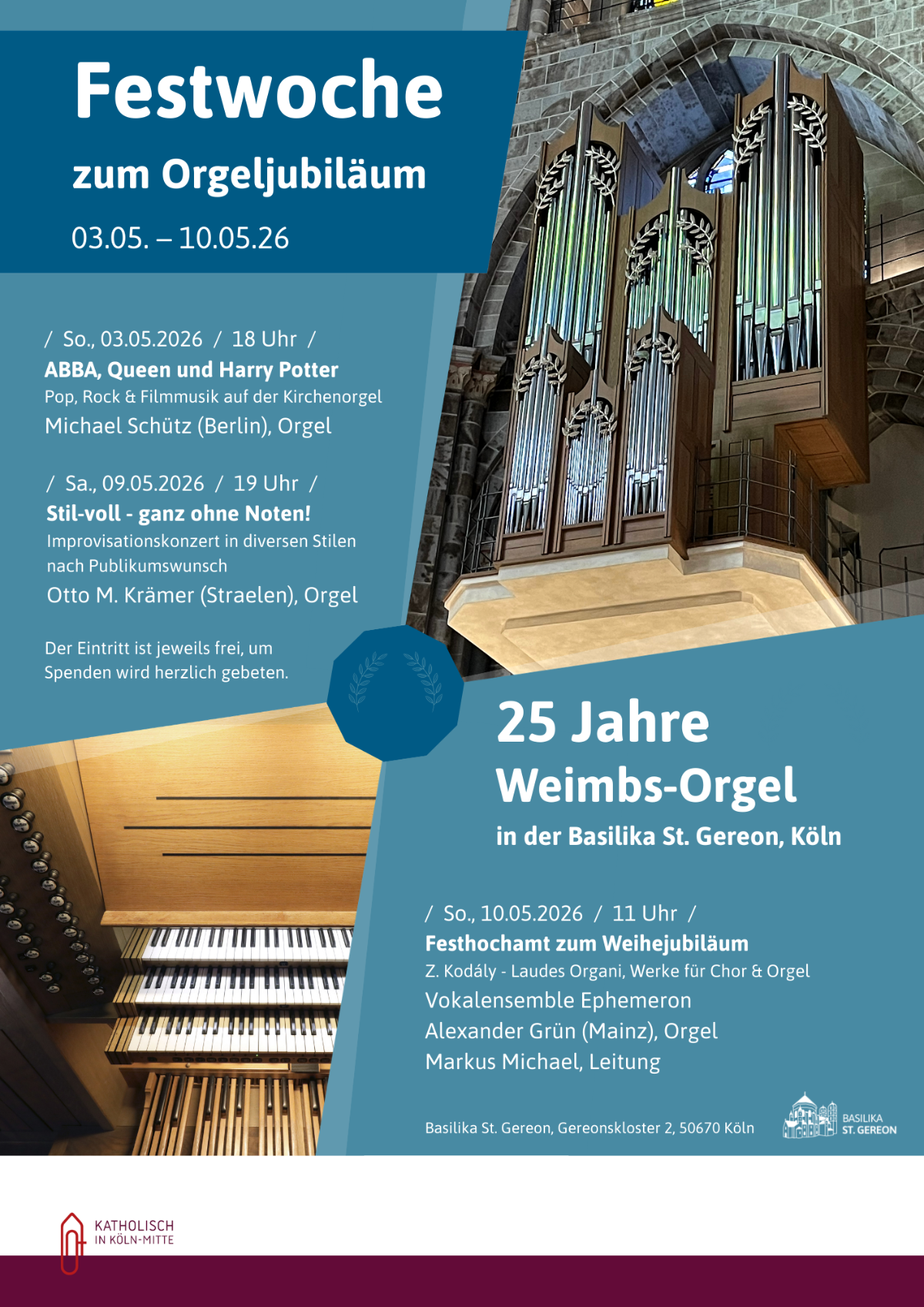 Plakat Orgeljubiläum (c) Markus Michael